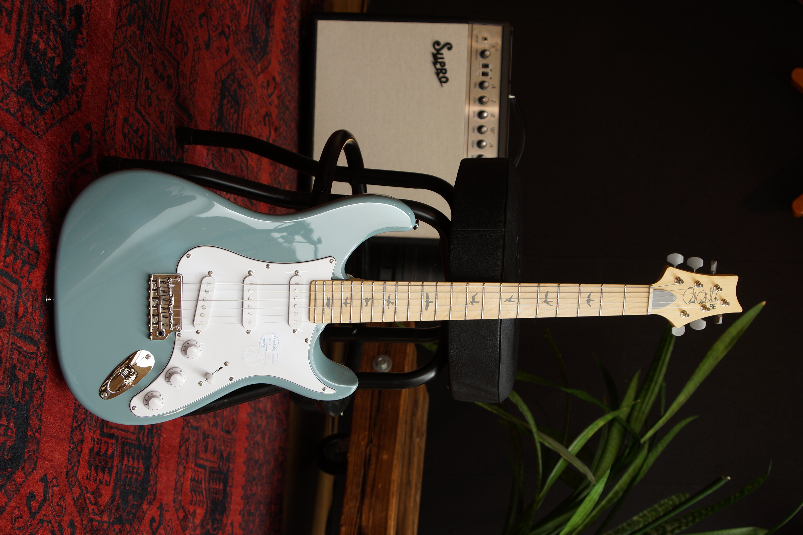 PRS SE Silver Sky Maple Stone Blue
