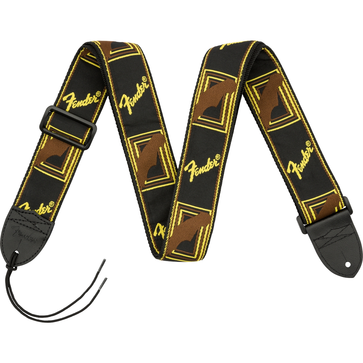 Fender Gitarrengurt Monogrammed Black/Yellow/Brown