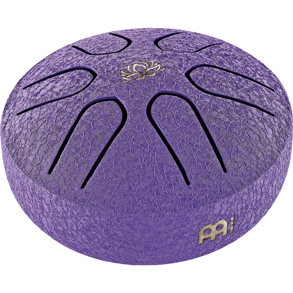 MEINL Sonic Energy Pocket Steel Tongue Drum A Dur, 6 Töne - Violett, Lotusblume / 3"/7,6 cm