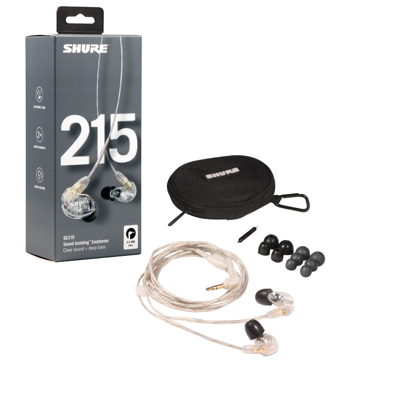 Shure SE 215-CL In-Ear Kopfhörer transparent