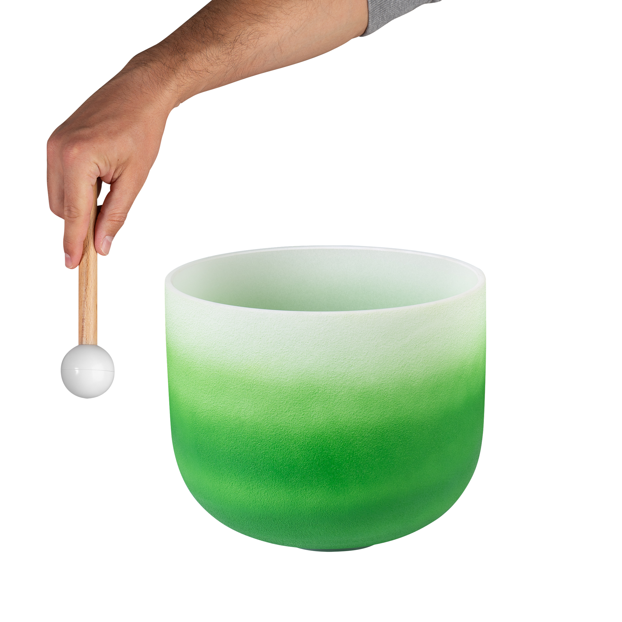 Sela Crystal Singing Bowl Chakra 11" - Green, Heart, F (432 Hz)