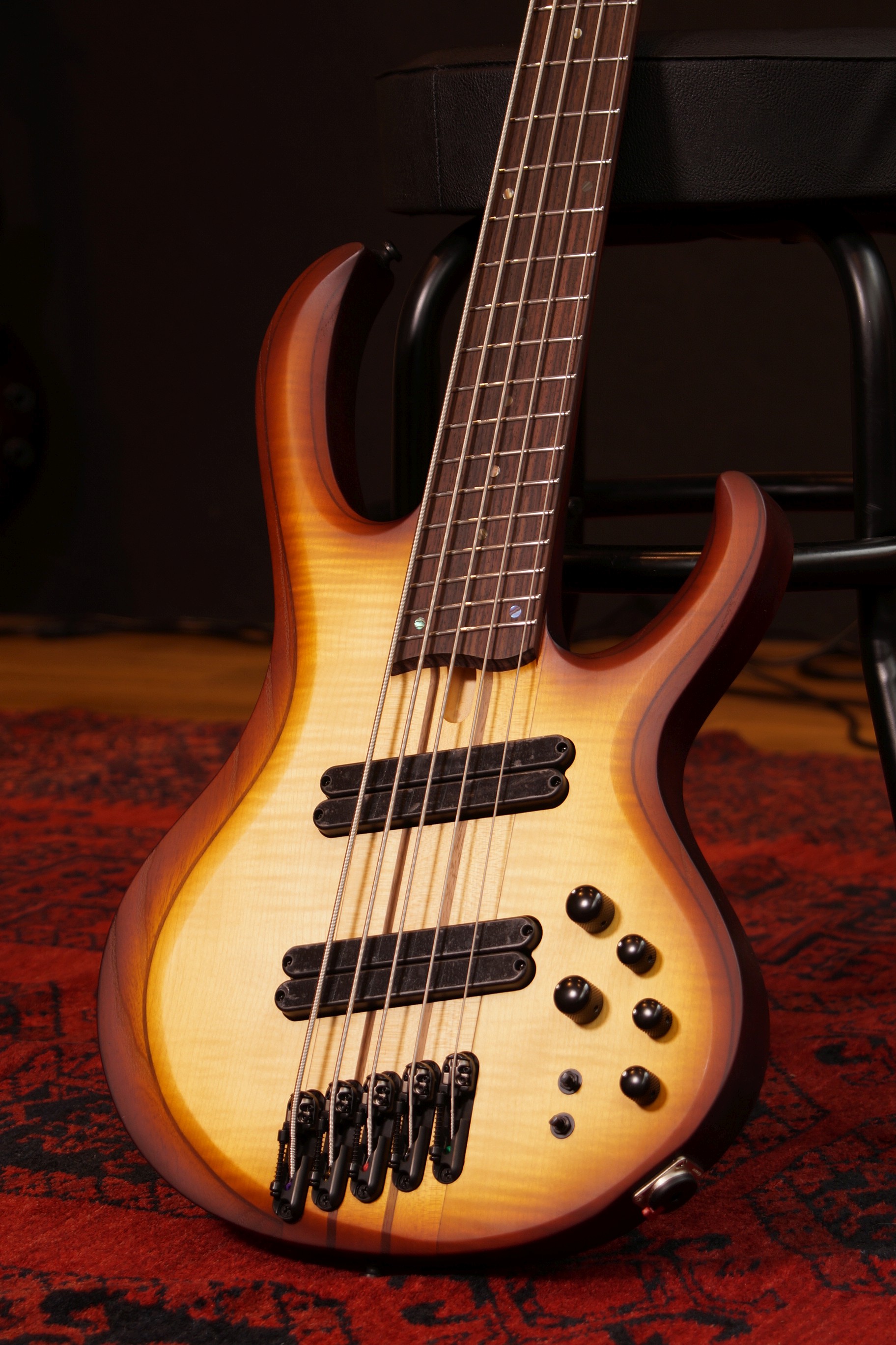 IBANEZ Bass Workshop 5-Str Natural Browned Burst Flat Multi Scale, B-Stock