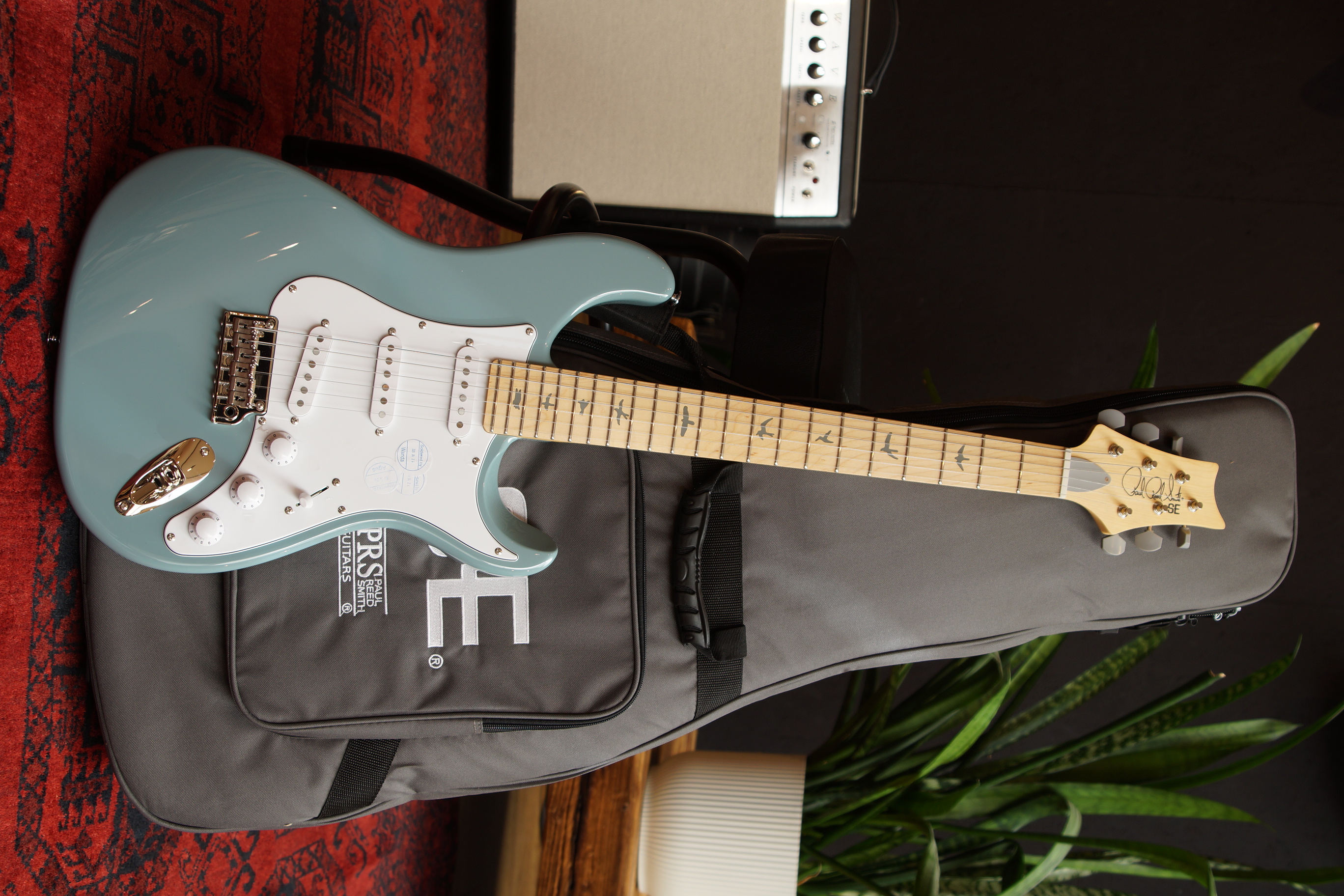 PRS SE Silver Sky Maple Stone Blue