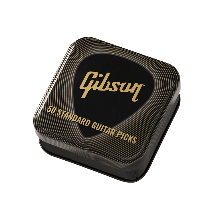 Gibson Standard Pick Tin - Plectrendose mit 50 Stk. hard