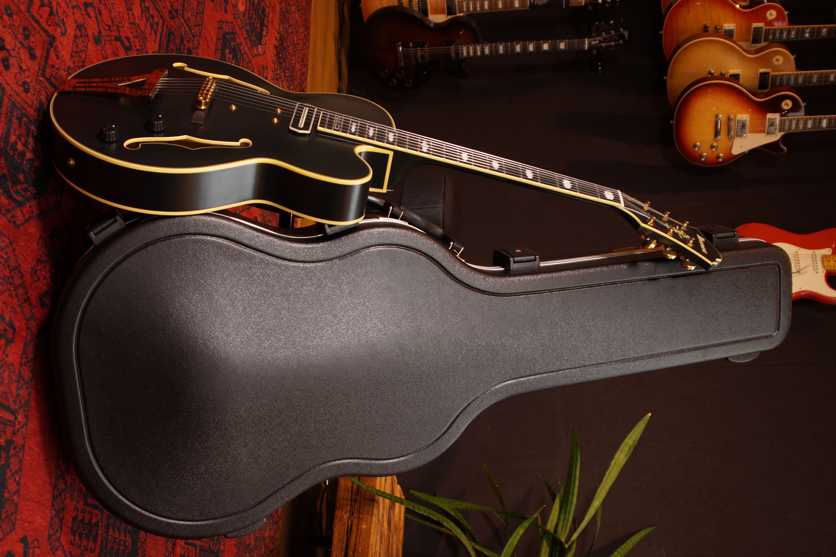 IBANEZ Pat Metheny Signature Black Low Gloss + Koffer, B-Stock