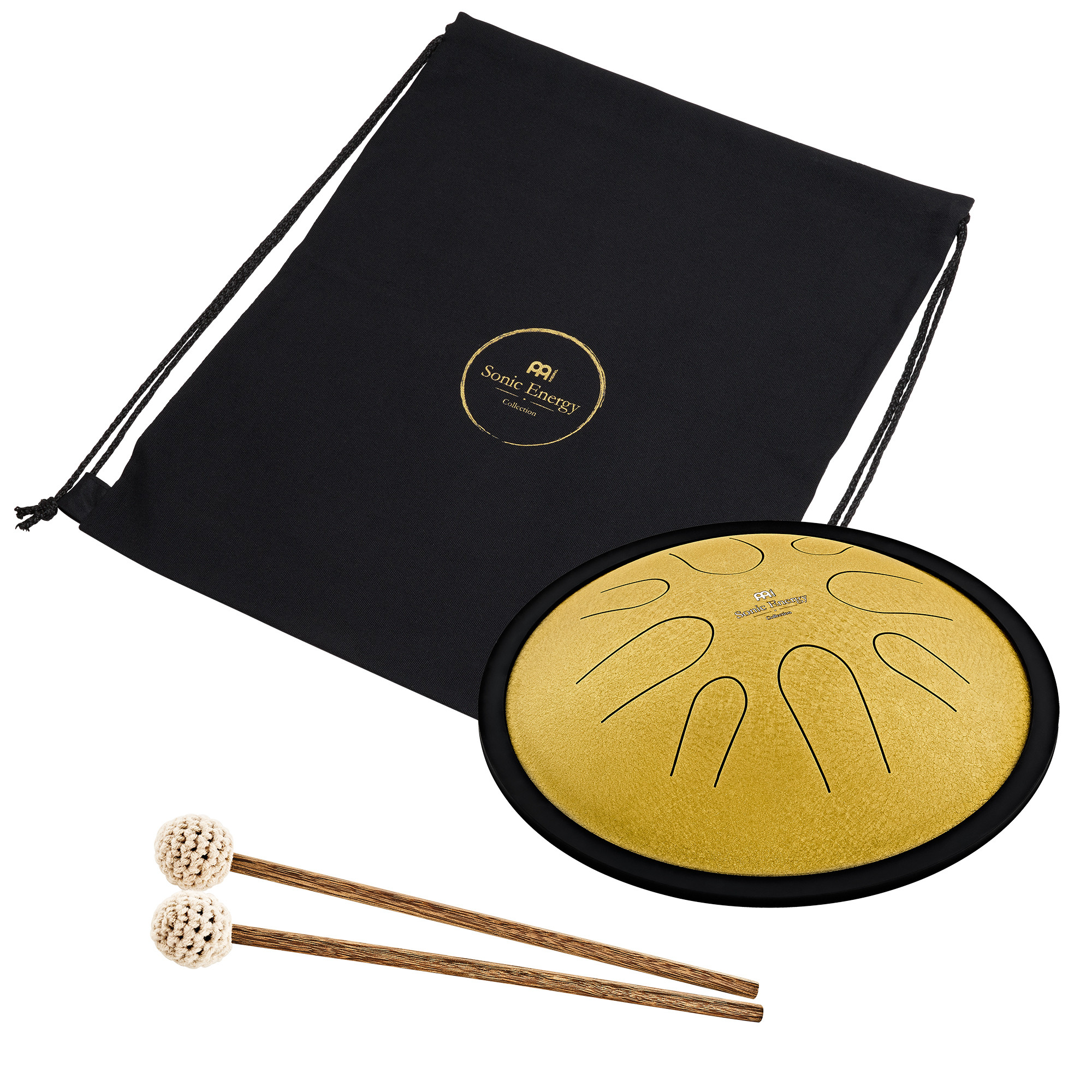 MEINL Sonic Energy 10" Compact Steel Tongue Drum, D Moll, 8 Notes, 432 Hz, Gold