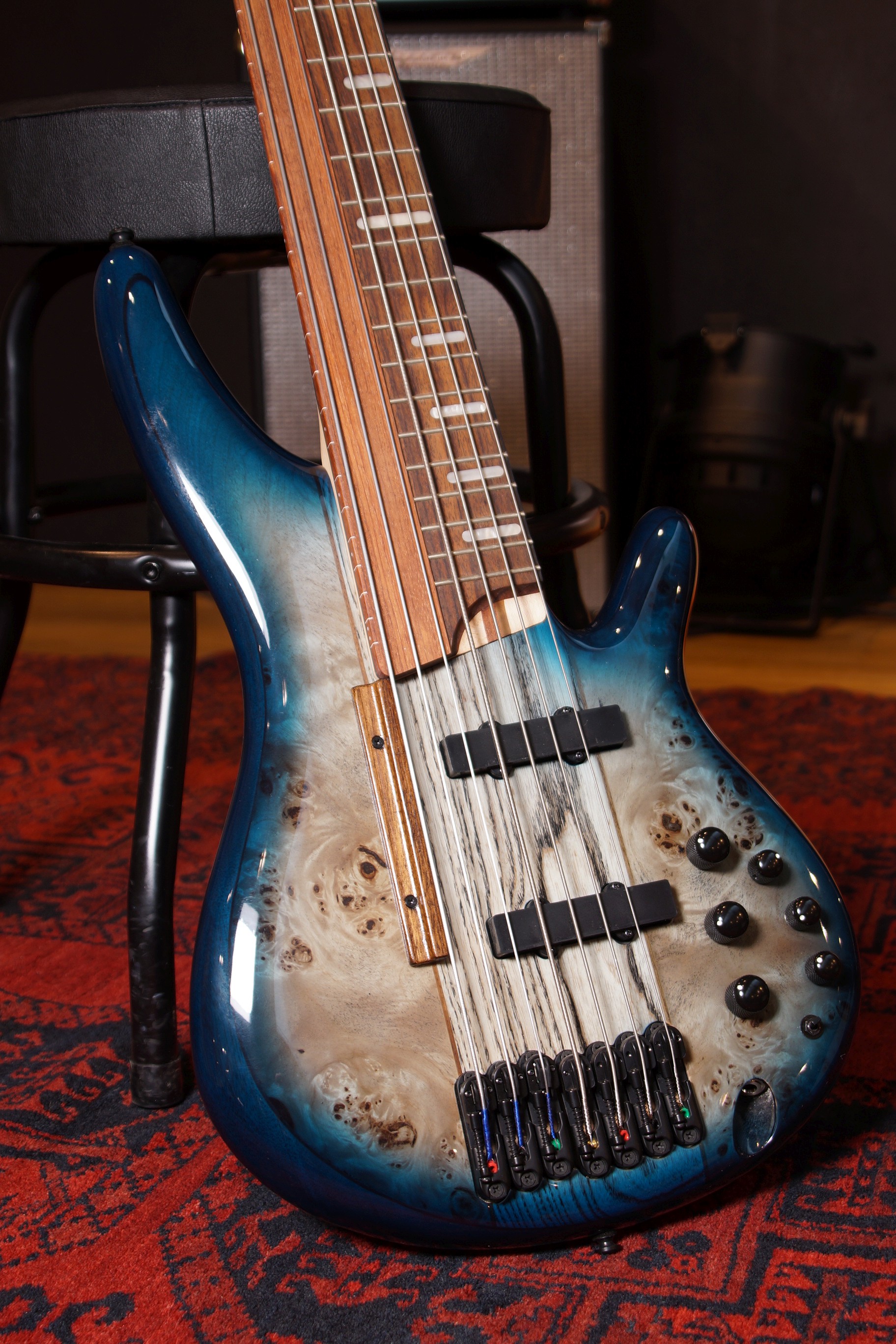 IBANEZ "Ashula" SRAS7-CBS E-Bass 7-String - Cosmic Blue Sunburst + Koffer - B-Stock