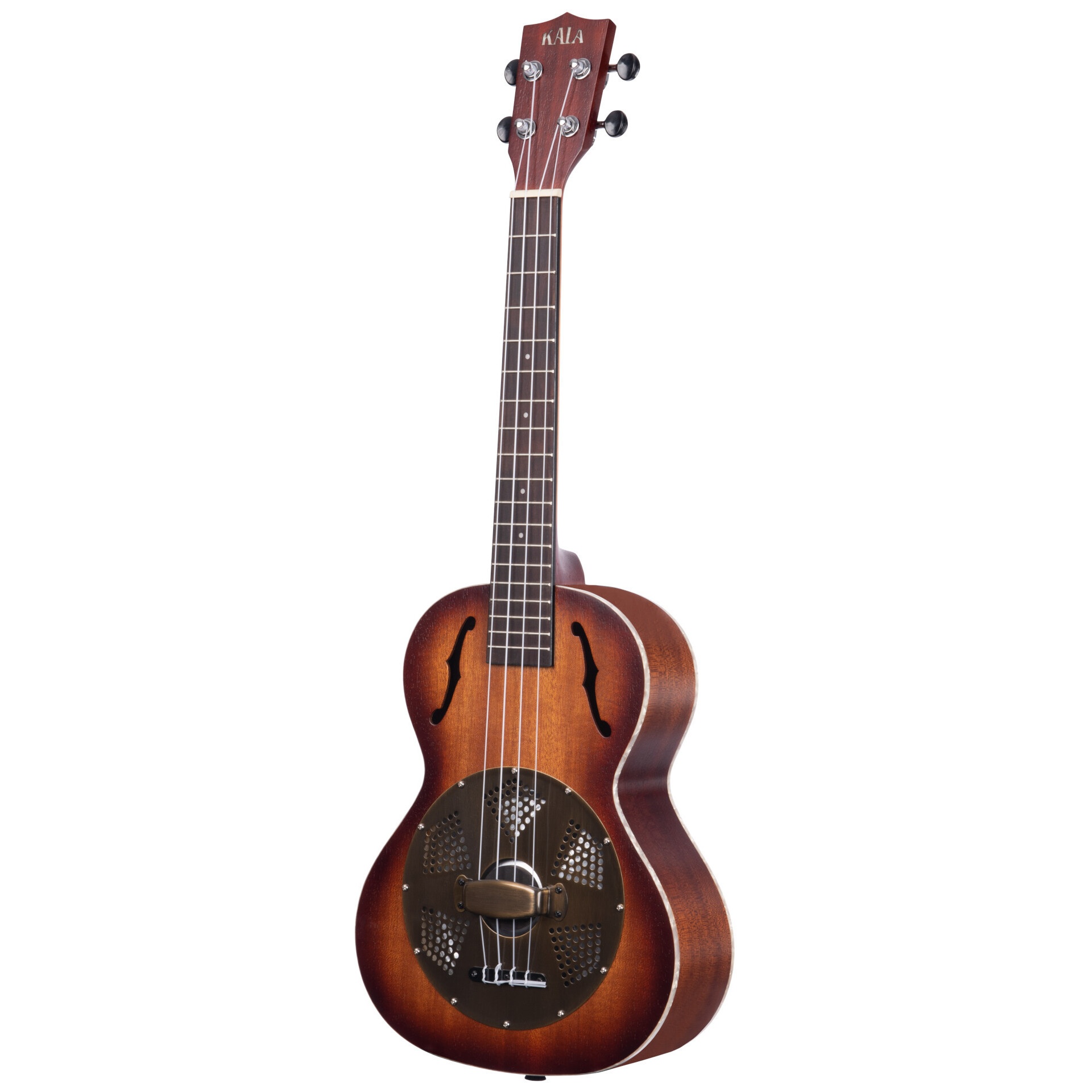 Kala Resonator Brass Tenor Ukulele sunburst - inklusive Tasche
