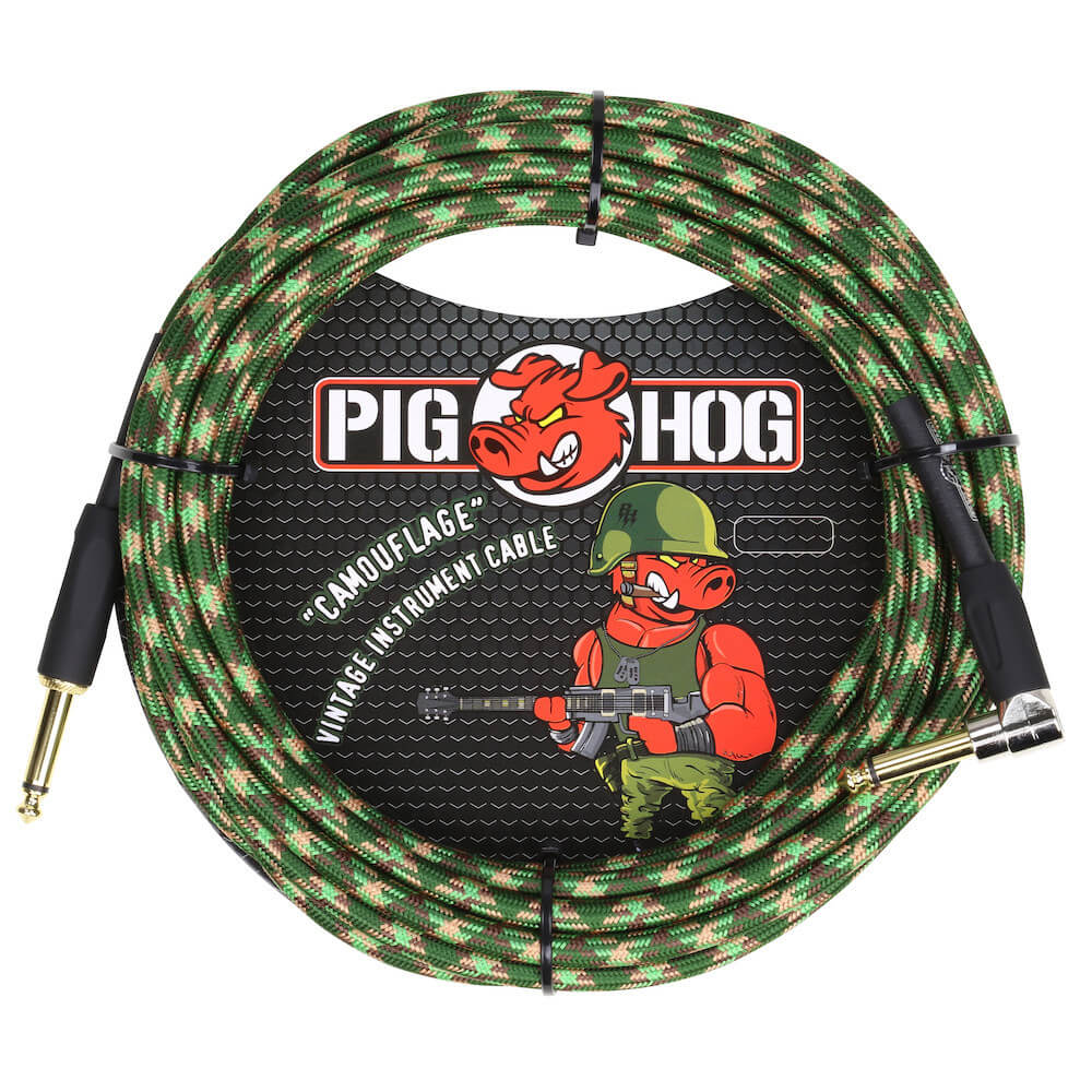 Pig Hog „Camouflage“ Instrument Cable, 6m/20ft Winkelstecker