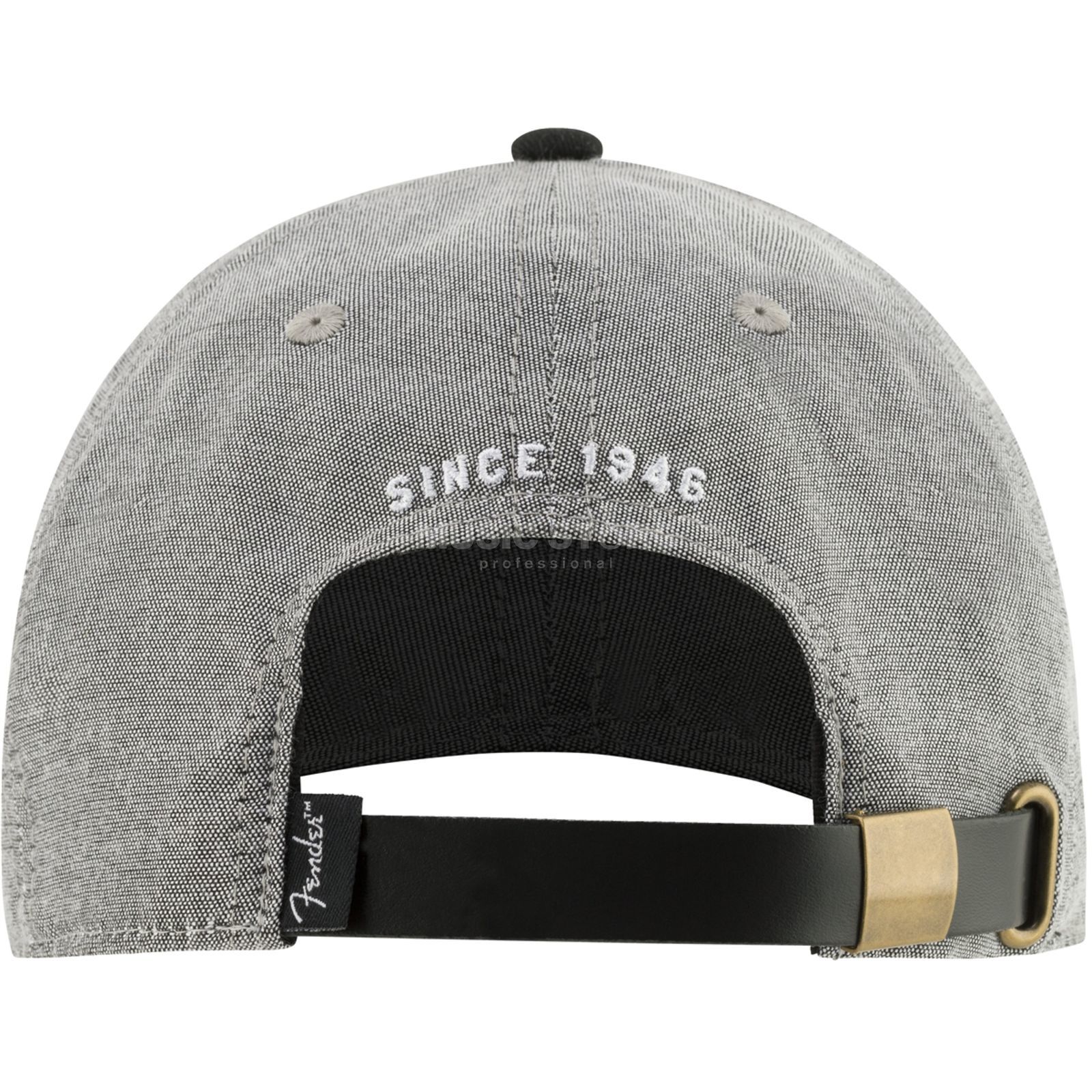 Fender® Hipster Dad Hat Cap, Gray and Black
