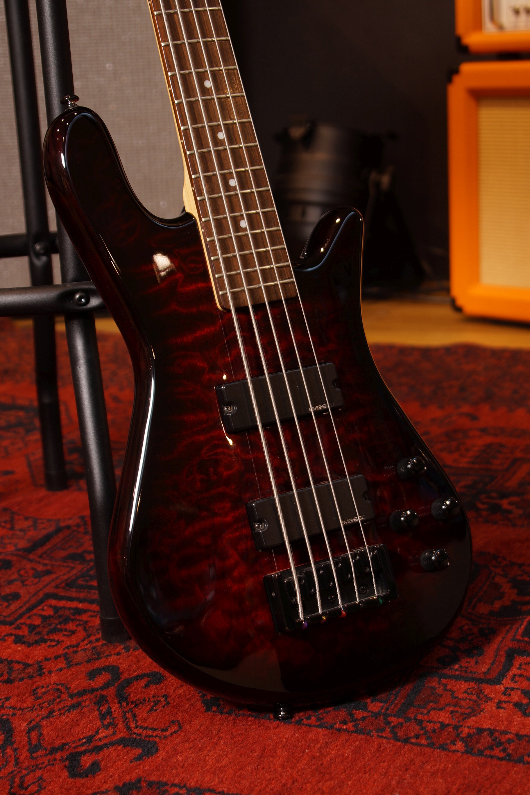 Spector Euro 5 transparent red fade mit Gigbag gebraucht