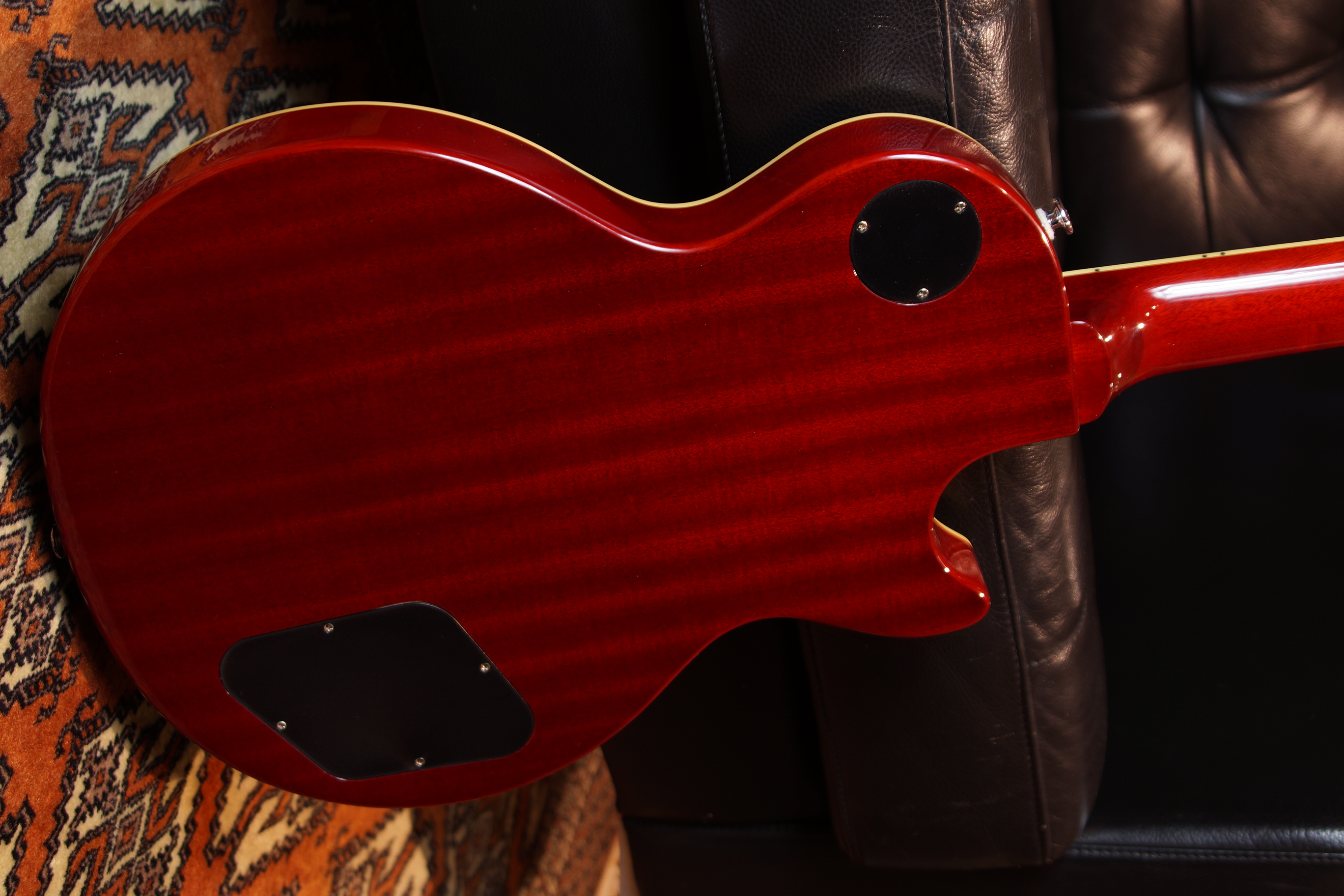 Epiphone Les Paul Standard 50s Vintage Sunburst - left handed - Umbau mit Les Trem - Inklusive Gigbag