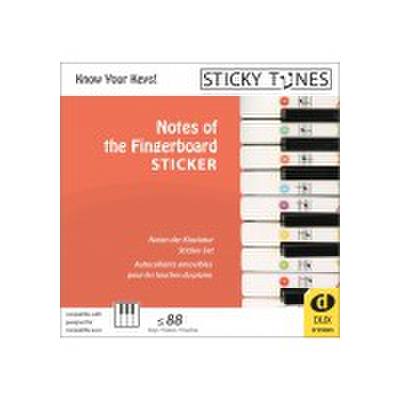 Sticky Tunes - Notes of the Fingerboard - Tastatur Aufkleber für Klavier und Keyboard