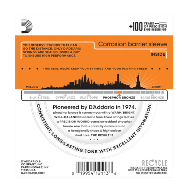 D'Addario EJ15 Phosphor Bronze extra Light 10-47