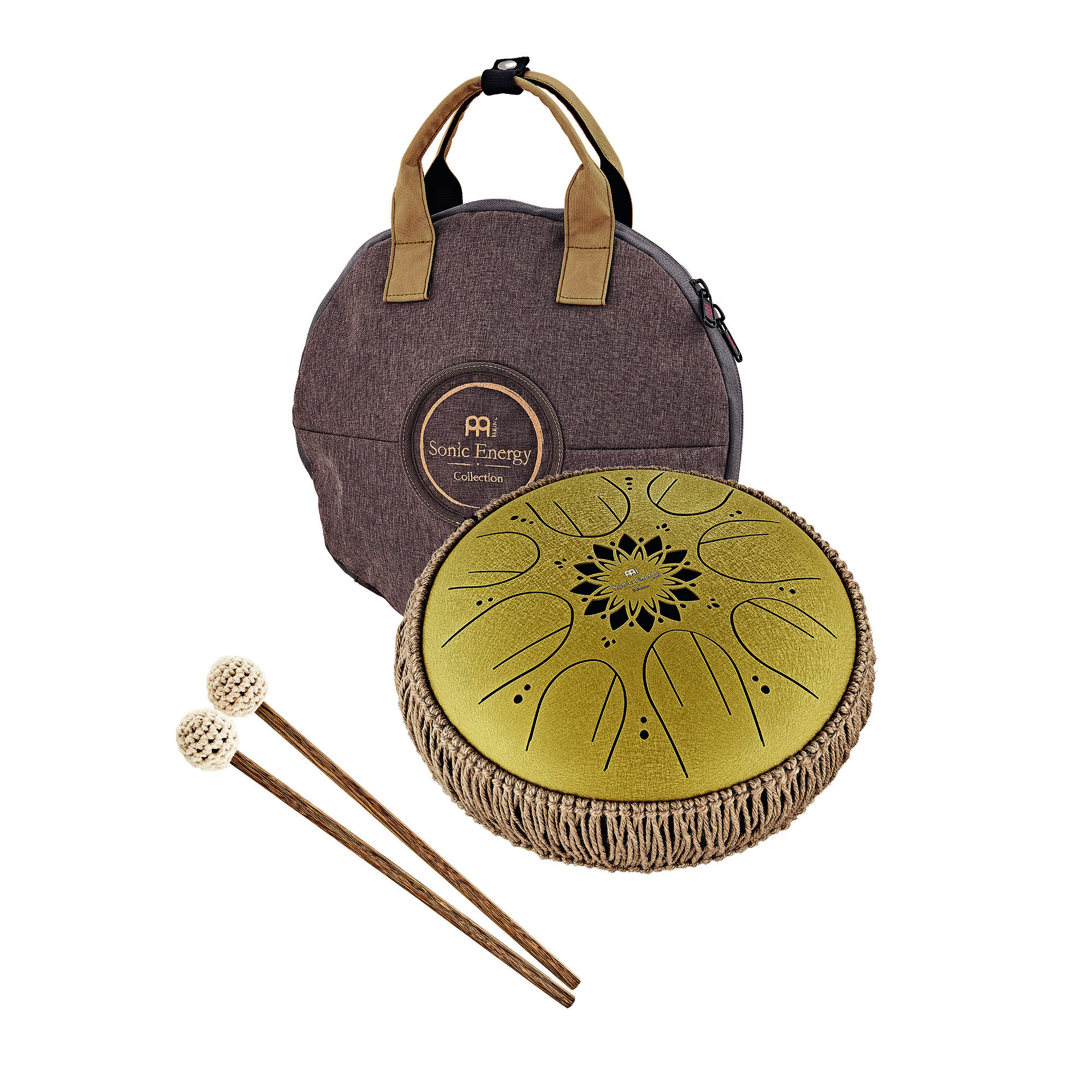 MEINL Sonic Energy Medium Octave Steel Tongue Drum, gold C-Major 432HZ mit Tasche