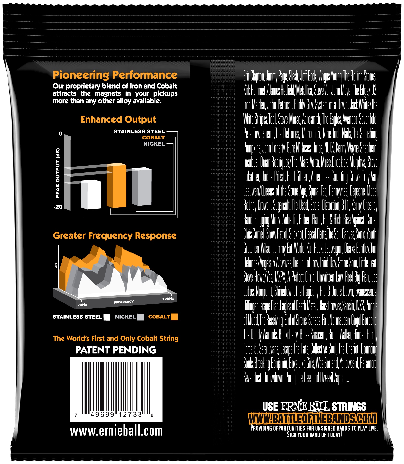 ERNIE BALL 2733 Slinky Cobalt Hybrid 45-105 E-Bass Saiten