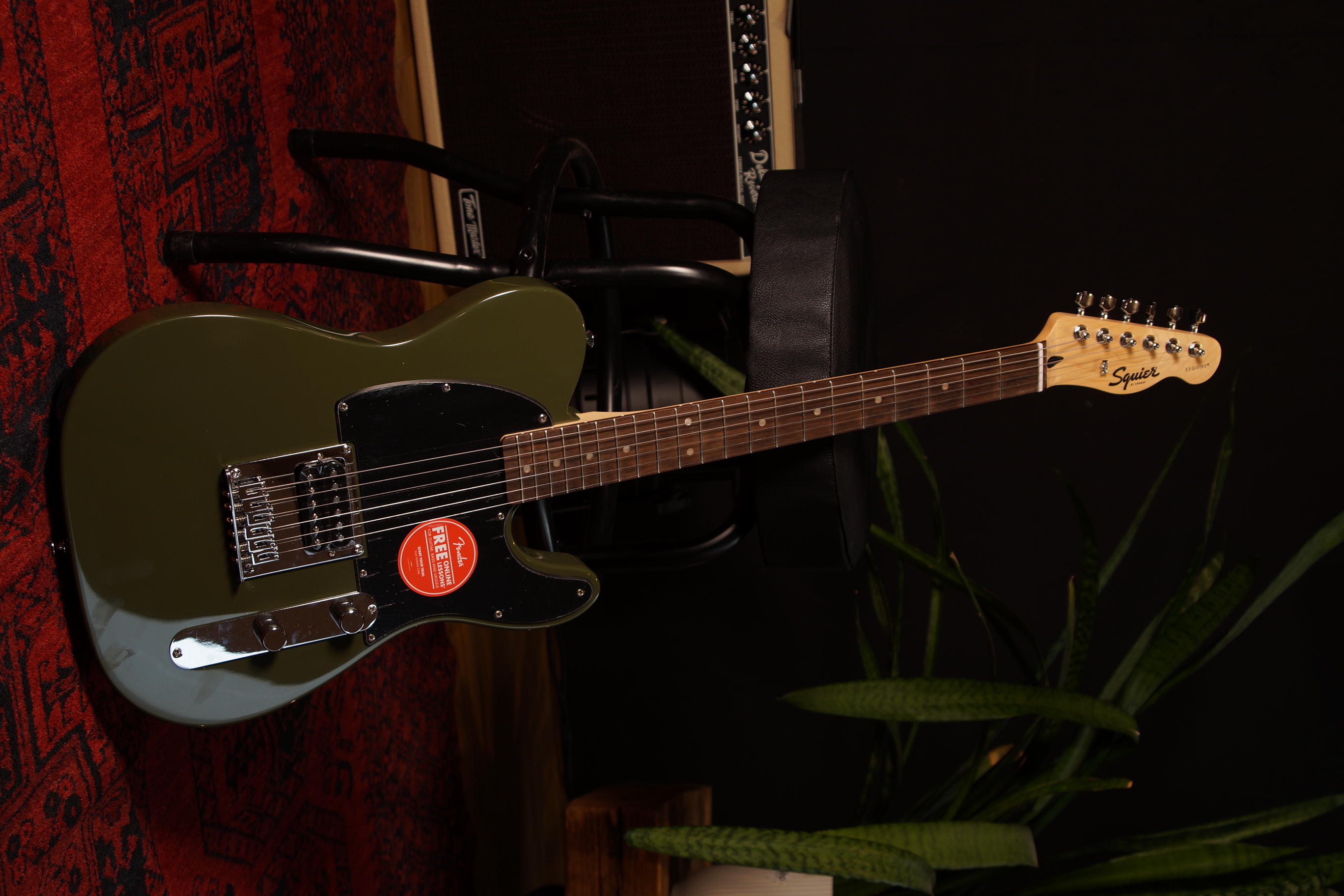 Squier Sonic® Esquire® H, Laurel Fingerboard, Black Pickguard, Olive