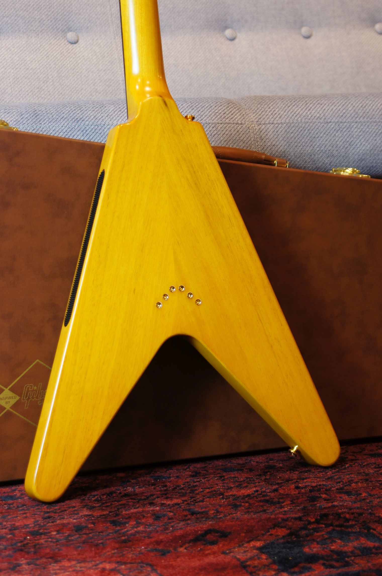 Epiphone 1958 Korina Flying V White Pickguard