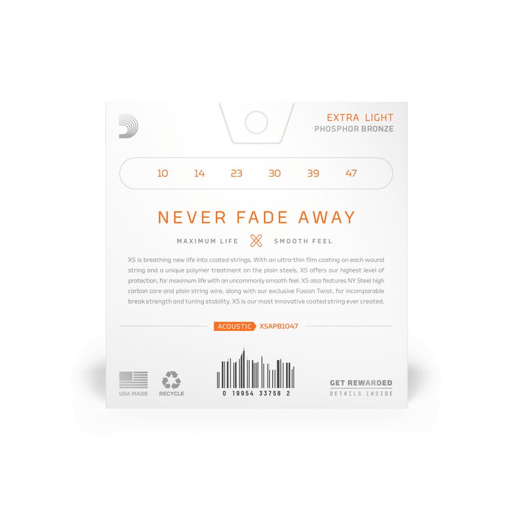 D'Addario XSAPB1047 Phosphorbronze 10-47