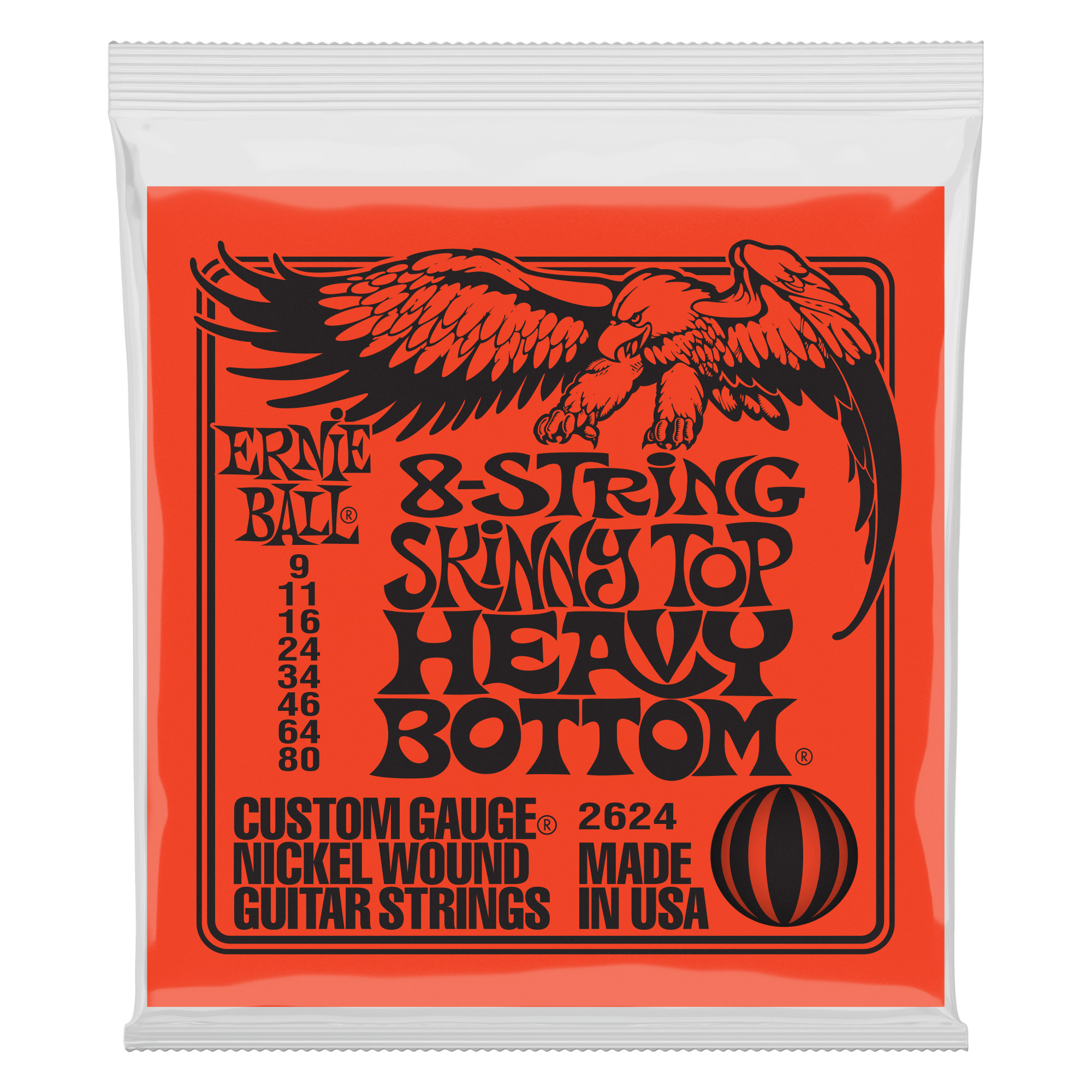 ERNIE BALL 2624 Skinny Top Heavy Bottom Slinky 8-String E-Gitarrensaiten