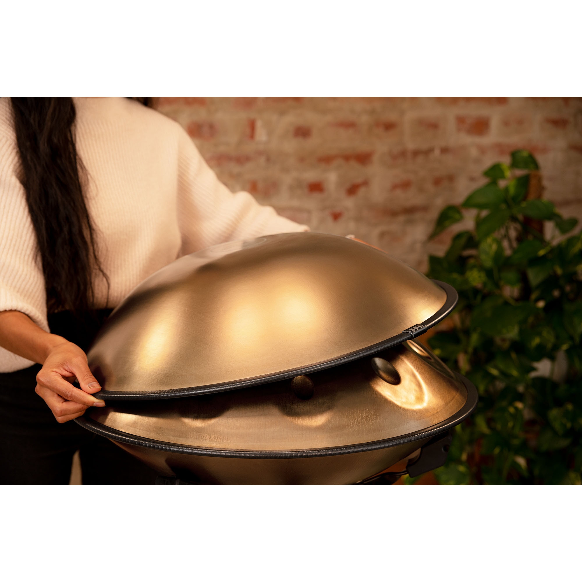 MEINL Sonic Energy Sensory Handpan Edelstahl D Amara 10 Töne 440 Hz - Vintage Gold