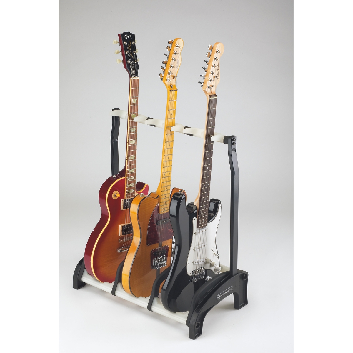 K&M 17513 3-fach Gitarrenständer mit transulzenten Elementen