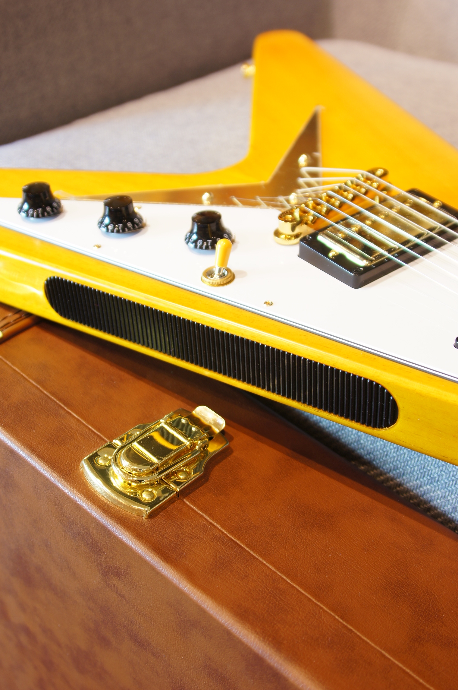 Epiphone 1958 Korina Flying V White Pickguard