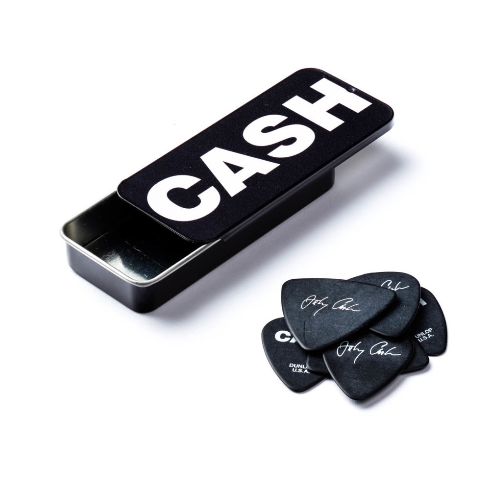 Dunlop Pick Tin Johnny Cash Bold Heavy 6 Stück