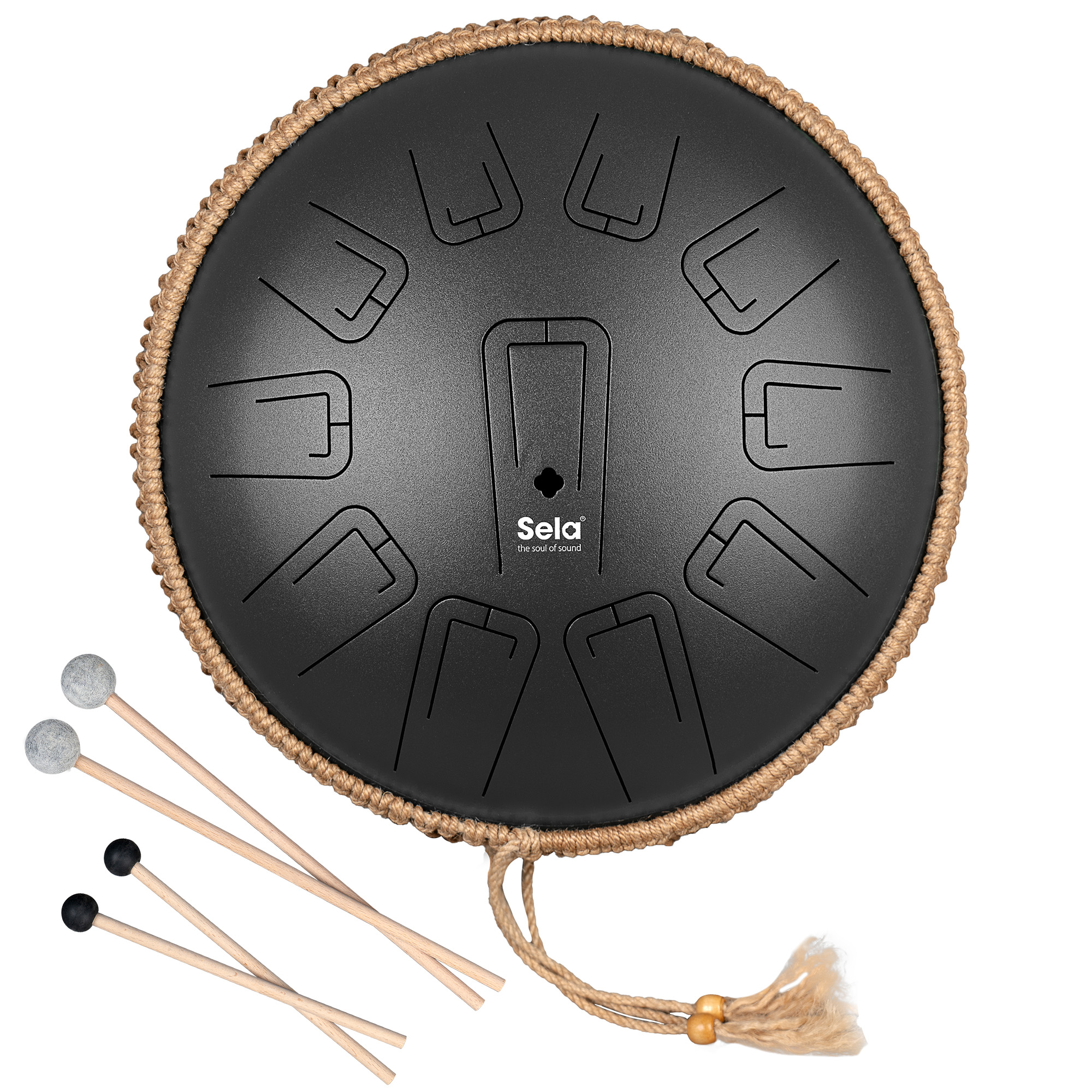 Sela Unity Tongue Drum 13" C Minor Black 432 Hz