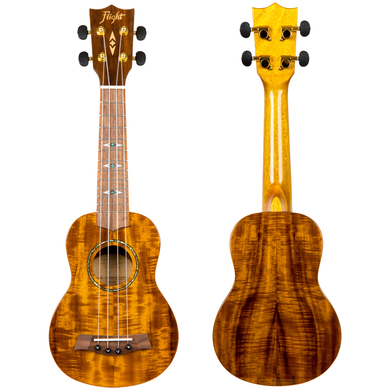 Flight Ukulele DUS 445 Koa Sopran inklusive Tasche