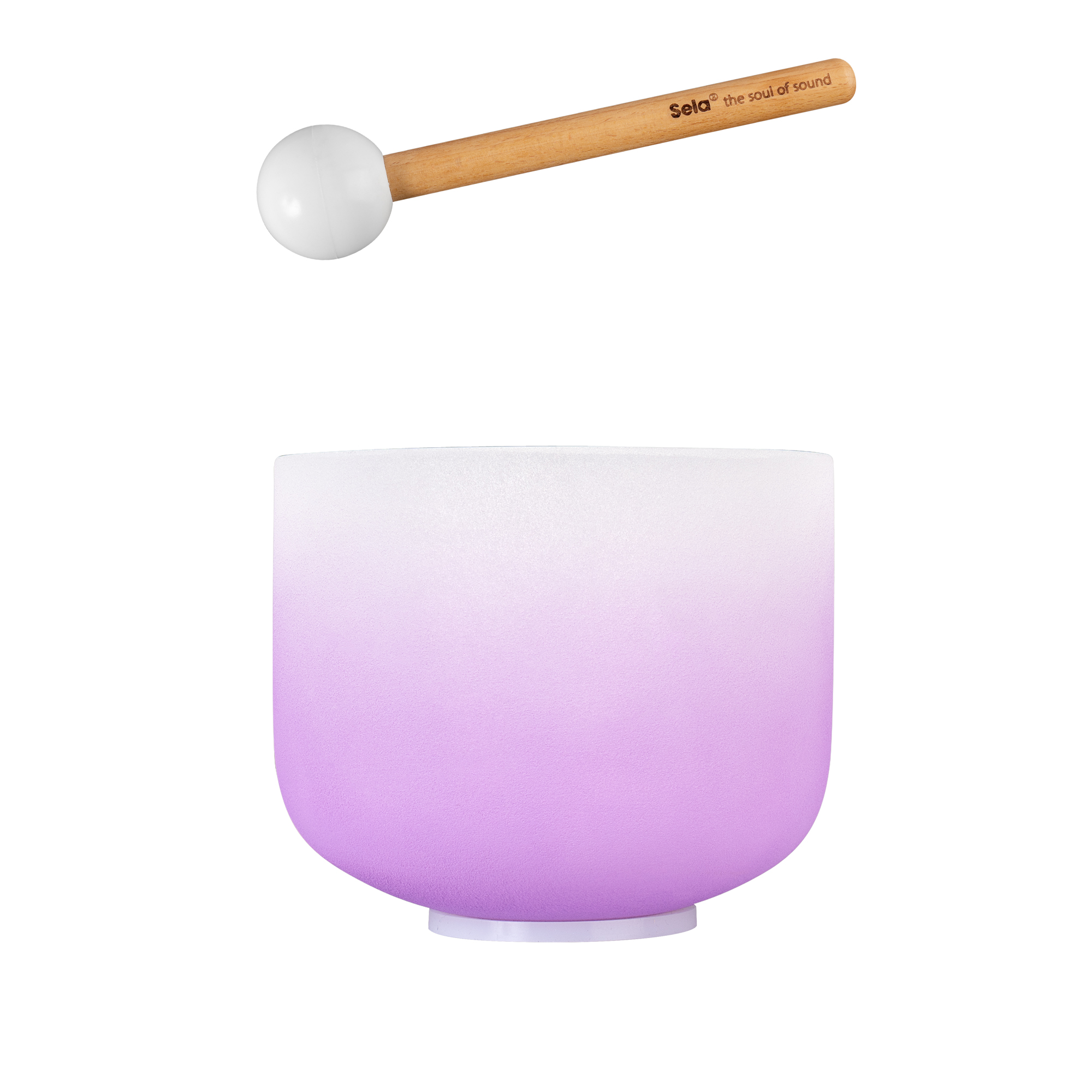 Sela Crystal Singing Bowl Chakra 8" - Violet, Crown, B (432 Hz)