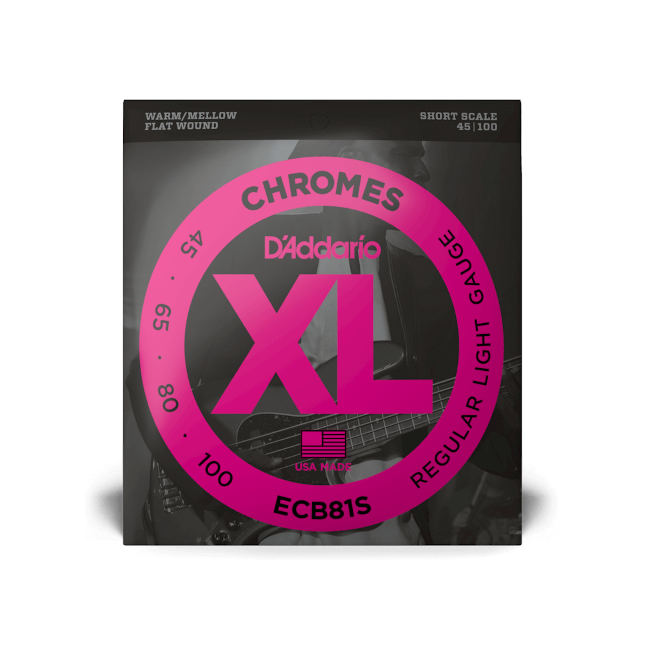 D'Addario ECB81S Chromes Bass, Light, 45-100, Short Scale