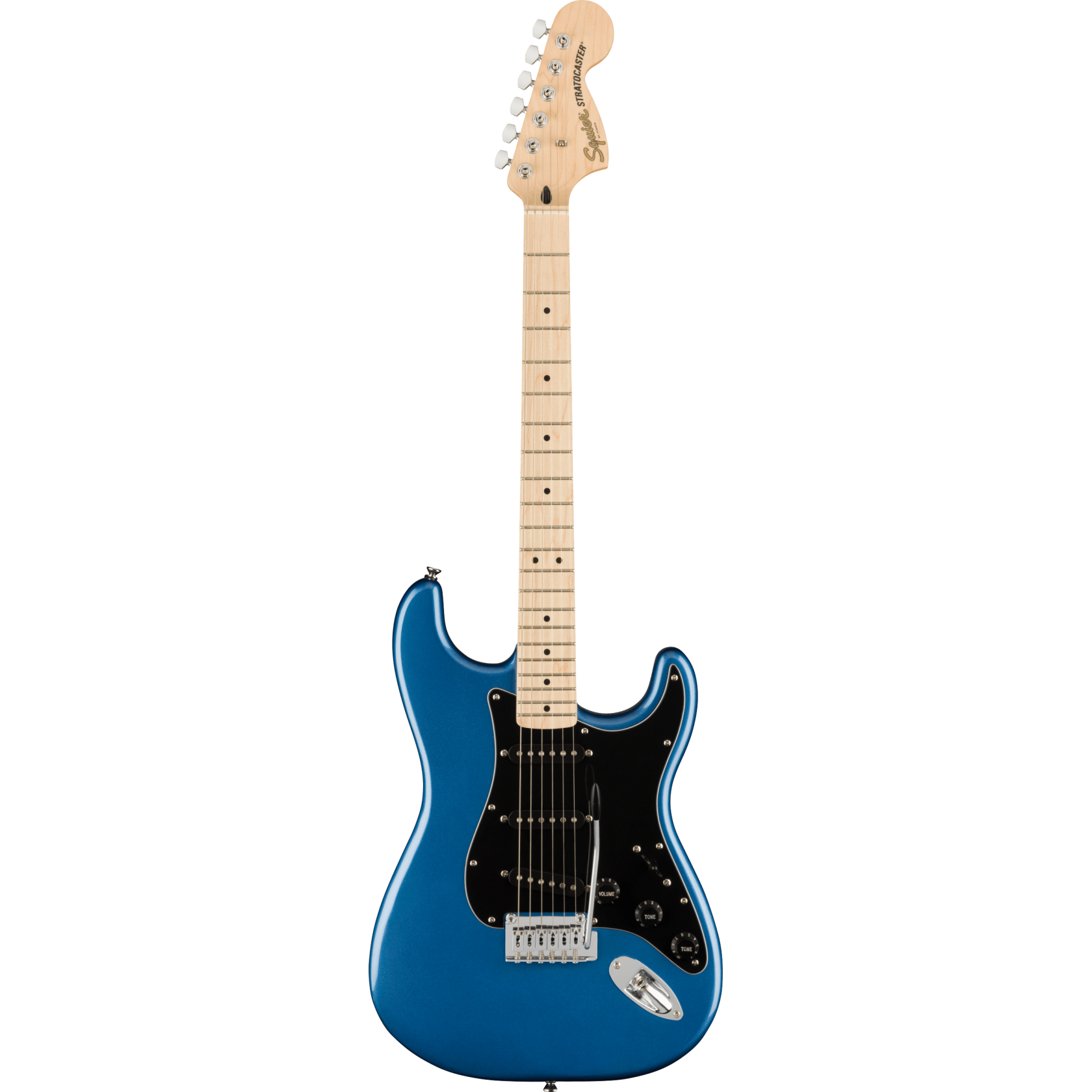 Squier Affinity Series™ Stratocaster®, Maple Fingerboard, Black Pickguard, Lake Placid Blue