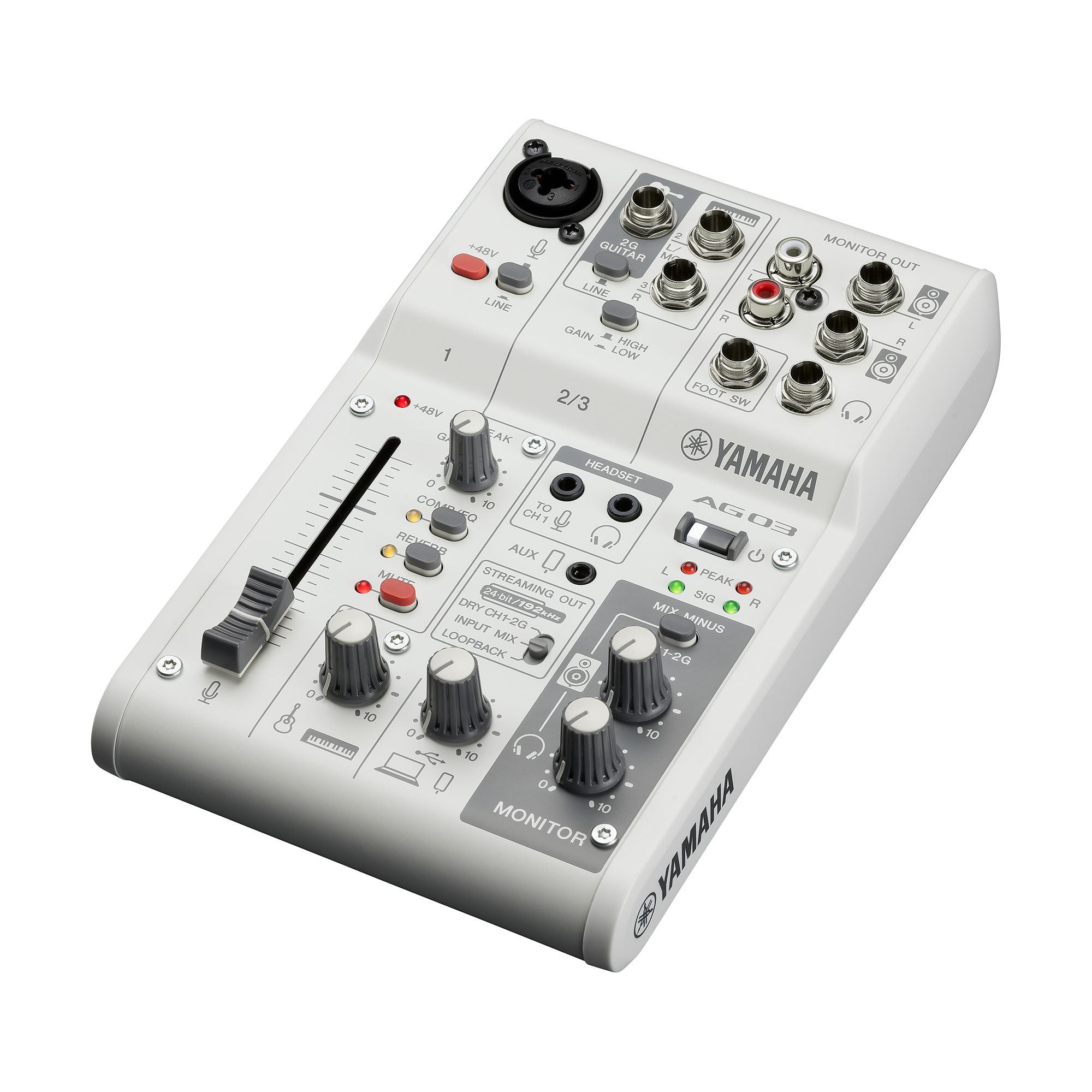 Yamaha AG03 MK2 White  USB Recording und Live Streaming Mischpult