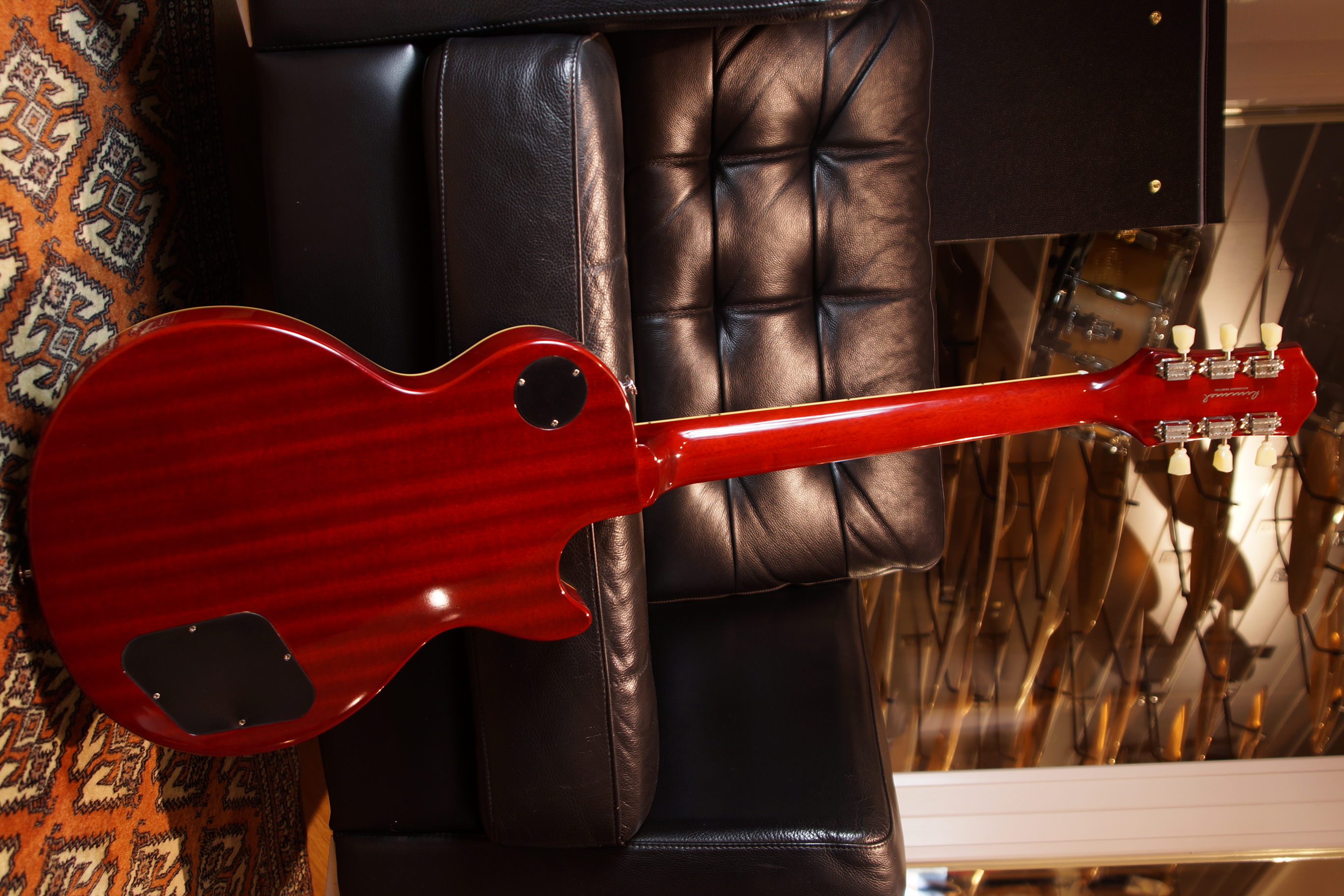 Epiphone Les Paul Standard 50s Vintage Sunburst - left handed - Umbau mit Les Trem - Inklusive Gigbag