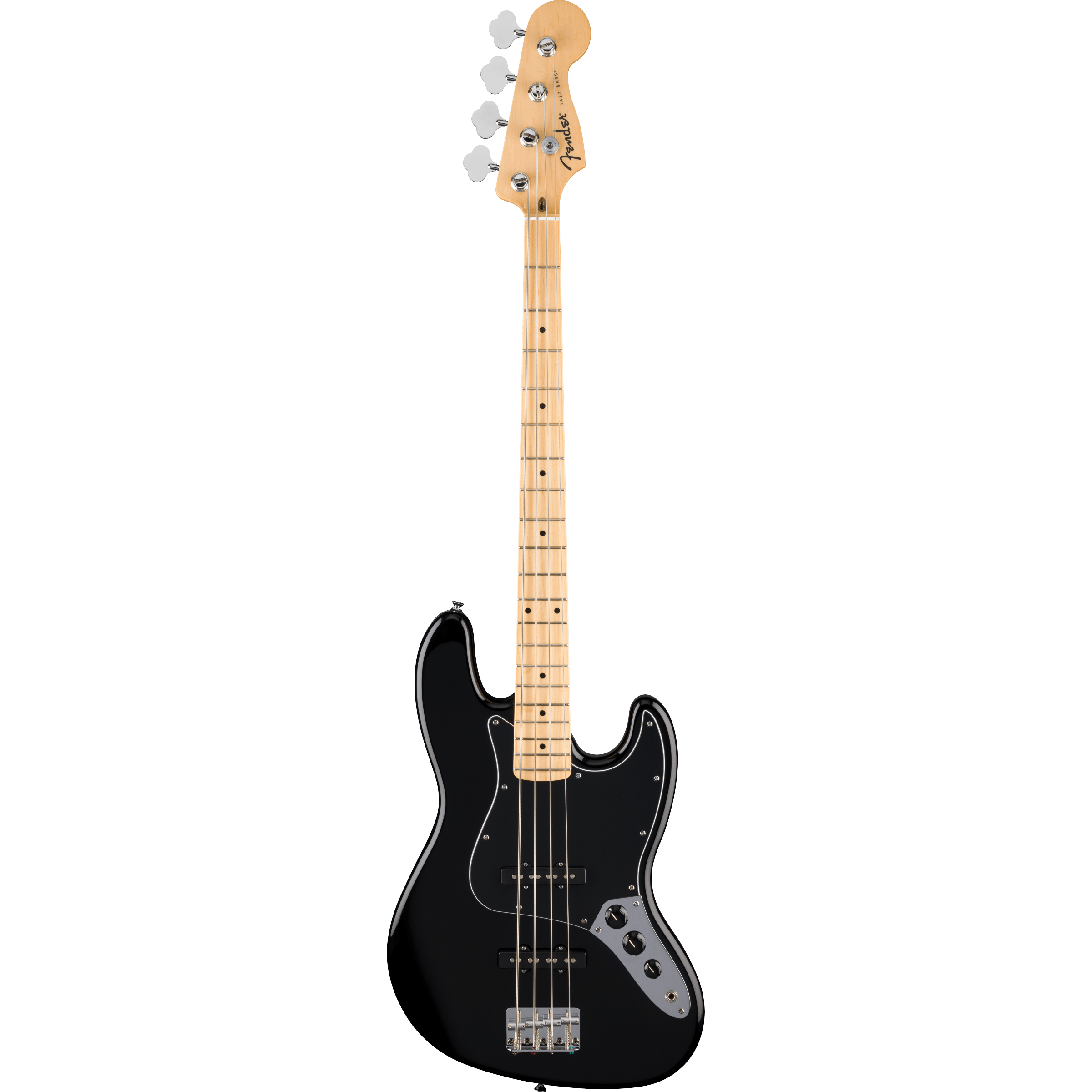 Fender Standard Jazz Bass®, Maple Fingerboard, Black Pickguard, Black
