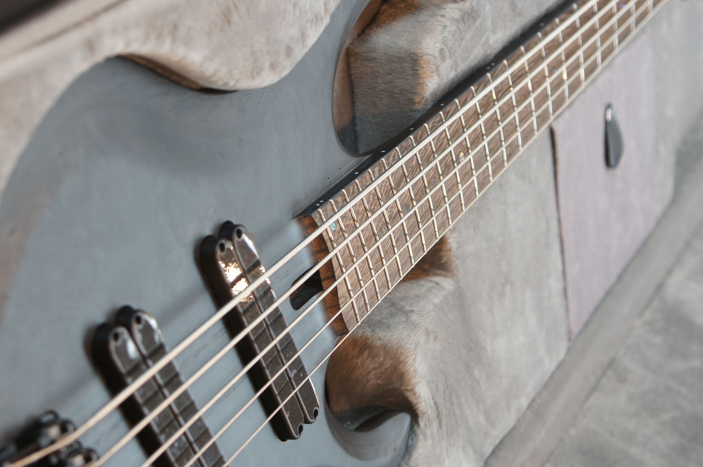 IBANEZ BTB 5-Str Transparent Gray Flat Multi Scale, incl. Case - B-Stock