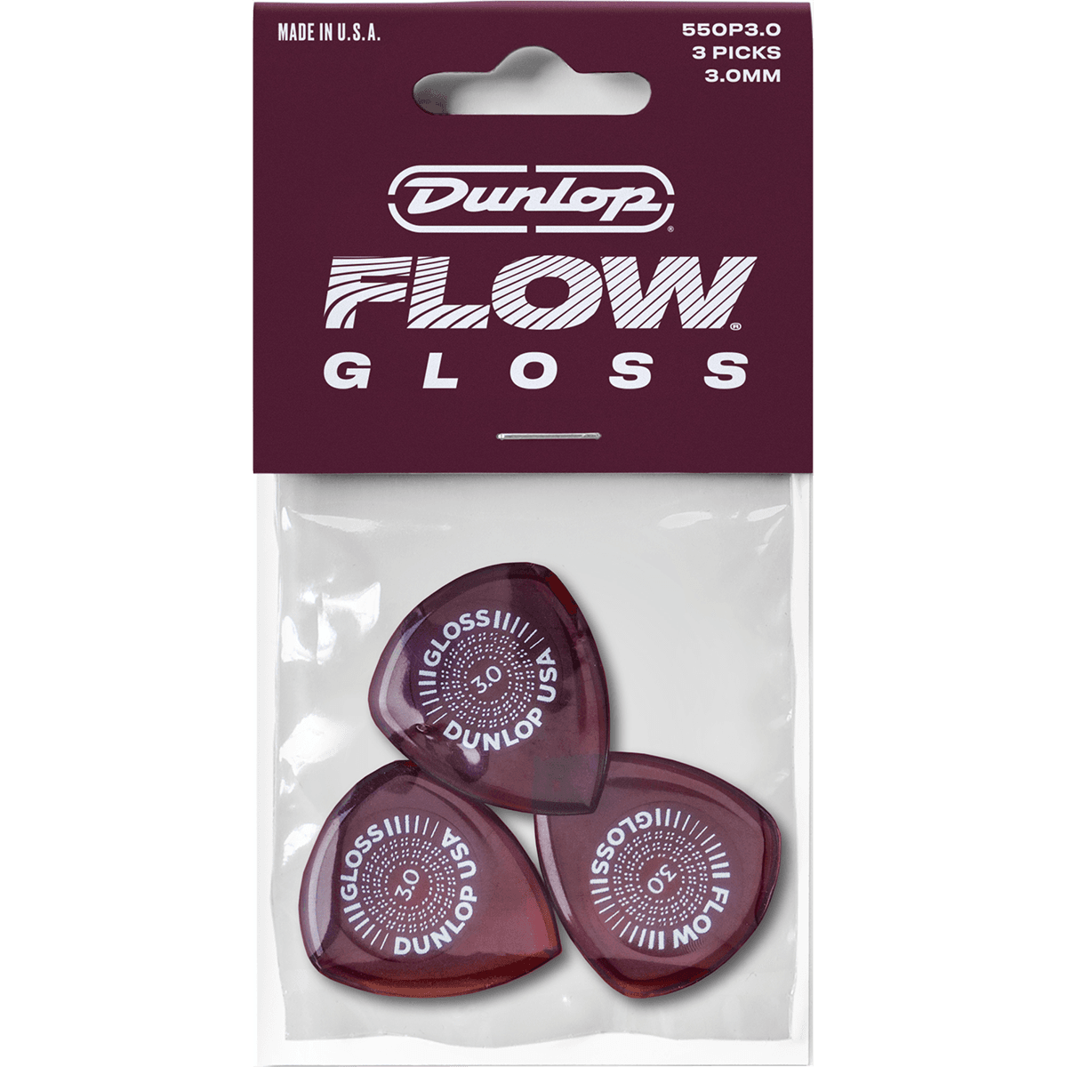 Dunlop Player's Pack - Flow Gloss 3.00 mm (3 Stck.)