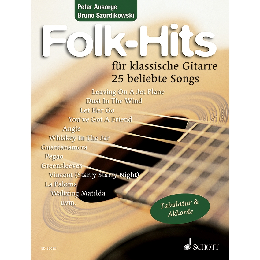 Folk Hits für klassische Gitarre