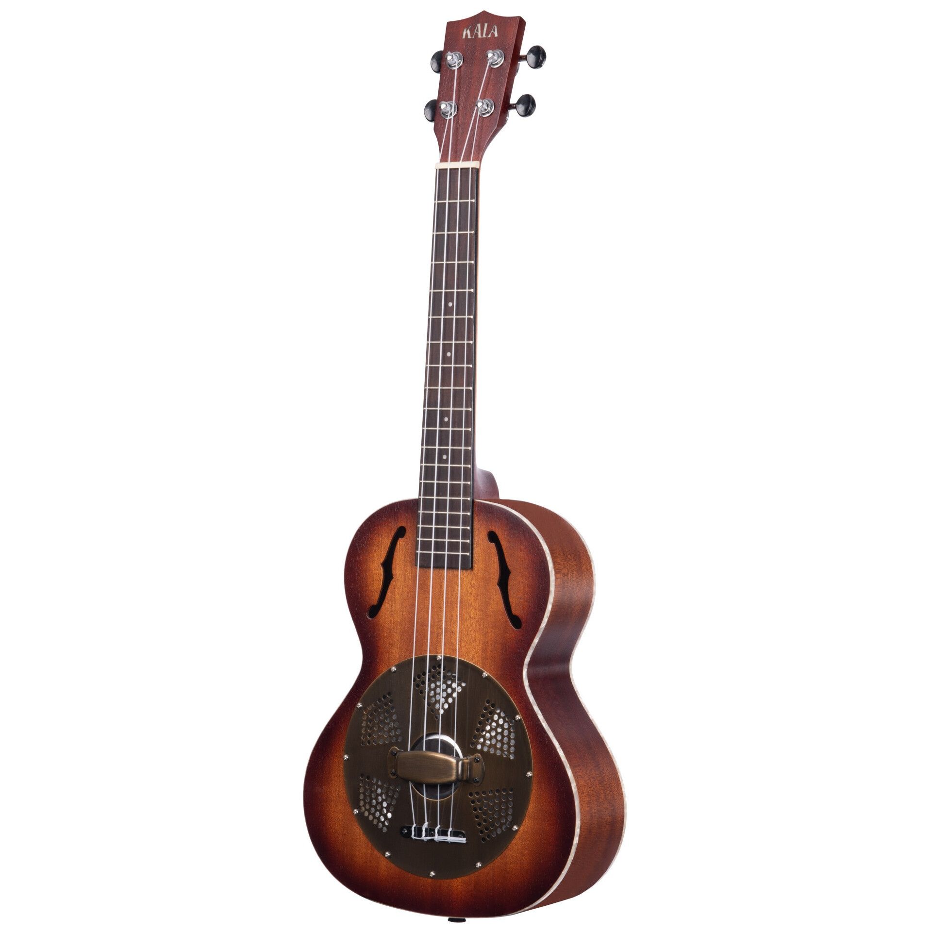 Kala Resonator Brass Tenor Ukulele sunburst - inklusive Tasche
